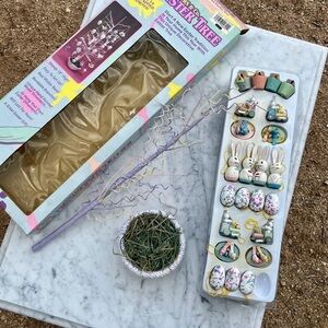 Vintage, Spatters and Co, Easter Tree, Wooden Bunny Nests, Eggs & Pastel Tree